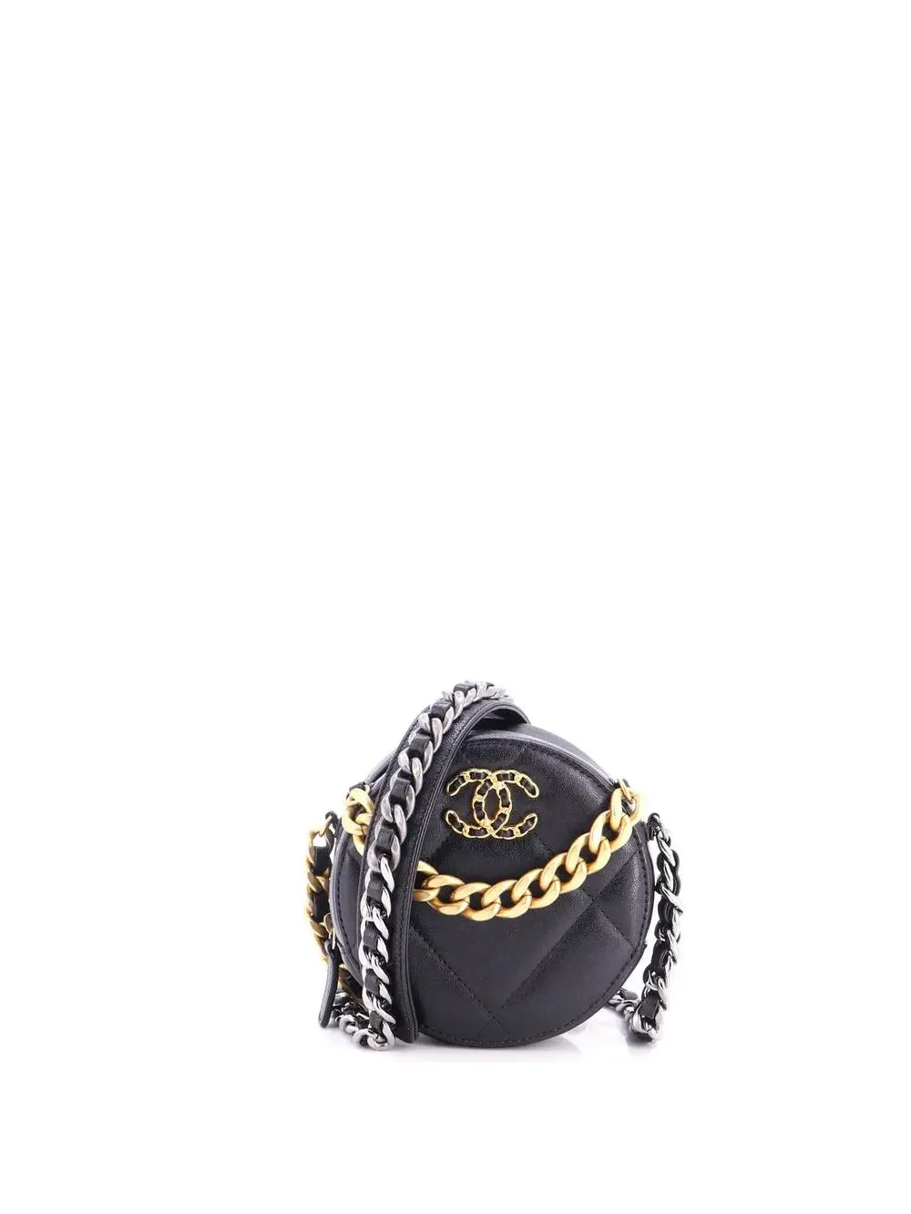 Chanel 19 Round Clutch With Chain #292083C26B